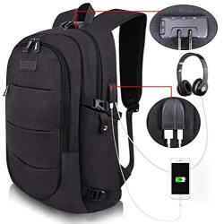Travel Laptop Backpack Water Resistant Anti-Theft Bag with USB Charging Port and Lock 14/15.6 Inch Computer Business Backpacks for Women Men College School Student Gift,Bookbag Casual Hiking Daypack