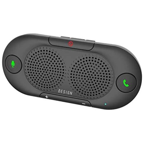 Besign BK06 Bluetooth 5.0 in Car Speakerphone with Visor Clip, Wireless Car Kit for Handsfree Talking, Motion Auto On, Siri Google Assistant Support, Dual 2W Speakers, Black