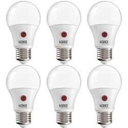 Sunco Lighting 6 Pack A19 LED Bulb with Dusk-to-Dawn, 9W=60W, 800 LM, 4000K Cool White, Auto On/Off Photocell Sensor - UL