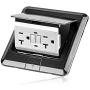 Vagueior Pop-Up Floor Box Kit, 20A Tamper-Weather Resistant Receptacle GFCI Outlet, Corrosive Resistant Hardware, Black