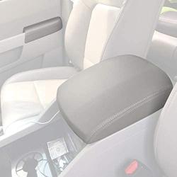 ISSYAUTO 2009-2015 Pilot Center Console Cover and Front Door Panel Armrest Cover Kit, Gray
