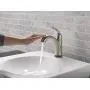 Delta Faucet Lahara Single Hole Bathroom Faucet Brushed Nickel, Touchless Bathroom Faucet, Diamond Seal Technology, Drain Assembly, Stainless 538T-SS-DST, 5.50 x 2.44 x 5.50 inches