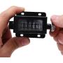 Plastic 5 Digit Tally Counter, Walfront Hand Mechanical Clicker Lap Tracker Manual Clicker with Metal Finger Ring Hoop Holder