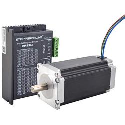 STEPPERONLINE 1 Axis Stepper Motor CNC Kit 3.0 Nm(425oz.in) Nema 23 Stepper Motor & Digital Stepper Driver 1.8-5.6A 20-50VDC