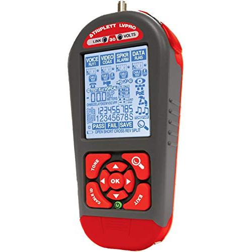 Triplett LVPRO30 Upgradeable Cable Tester with 12 Tester Apps for all Wire Types (COAX, CAT5/5e/6/6a/7, Shielded/Unshielded)