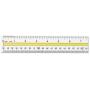 Westcott Products - Westcott - Highlighting Data Beveled Plastic Ruler, 15'', Clear/Yellow Panel - Sold As 1 Each - Simplify reading across computer sheets with the tinted guide. - Clear plastic ruler features a see-through yellow center panel to highligh