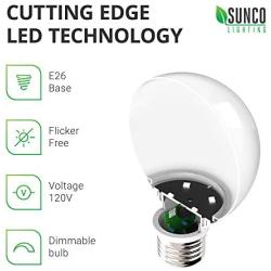 Sunco Lighting 2 Pack G25 LED Globe, 6W=40W, Dimmable, 450 LM, 2700K Soft White, E26 Base, Ideal for Bathroom Vanity or Mirror - UL & Energy Star
