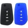 2Pcs WERFDSR Sillicone key fob Skin key Cover Keyless Entry Remote Case Protector Shell for Toyota Camry 4-Runner RAV4 Highlander Corolla Yaris 4 button smart remote black blue 2Pcs WERFDSR Sillicone key fob Skin key Cover Keyless Entry Remote Case Protector Shell for Toyota Camry 4-Runner RAV4 Highlander Corolla Yaris 4 button smart remote black blue