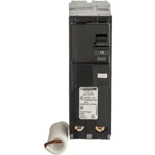 Square D by Schneider Electric QO 15 Amp 3.5 in. Two-Pole CAFCI Circuit Breaker