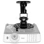 Duronic Projector Mount PB01XB | Bracket Fixing for Ceiling or Wall | 22lbs Capacity | Universal | Heavy Duty | Fittings Included | Rotate 360 °, Swivel 180 °, Tilt 180° for Easy Projection Set-up