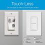 Lutron Caseta Smart Home Switch with Wallplate, Works with Alexa, Apple HomeKit, and Google Assistant | 5-Amp, for Ceiling and Exhaust Fans, LED Bulbs, Incandescent and Halogen | PDW-5ANS-WH-A | White