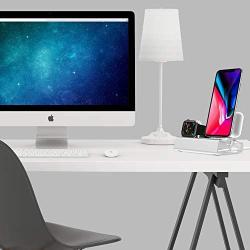 Aluminum Charging Stand for Apple Watch and iPhone Charing Station for Apple Products 3 in 1 Docking Holder iWatch Charger Stand for Apple Watch Series 6 SE 5 4 3 2 44mm 40mm 42mm 38mm iPhone Airpods