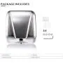 VALENS Stainless Steel Automatic High-Speed Hand Dryer, Heavy-Duty Wall Mounted Electric Hand Dryer 1800w for Commercial and Household Restrooms