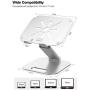 Laptop Stand for Desk, Height Adjustable up to 20'' Sit to Stand Ergonomic Computer Stand, Laptop Riser Laptop Holder, Tall Laptop Stand for MacBook, Laptops 10-17'', Silver