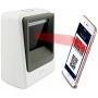 TEEMI Handsfree 1D 2D Barcode Scanner, with Top Trigger Button, QR Omnidirectional Desktop USB Automatic Bar Code Imager, Capture Screen barcodes, TMSL-60 White