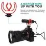 Movo VXR10-PRO External Video Microphone for Camera with Rycote Lyre Shock Mount - Compact Shotgun Mic and Accessories Compatible with Smartphones and DSLR Cameras - Battery-Free DSLR Microphone