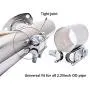 EVIL ENERGY 2.25 Inch 2 1/4 Butt Joint Exhaust Band Clamp Sleeve Stainless Steel