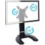 Monitor Stand, TV Desktop Flat Suitable for Most 10-27'' Screens, Fixed Height 12'' Computer Monitor Stand, Easy Tilt Design,Plane Rotation 360 °, Max VESA 100x100
