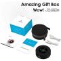 XLEADER SoundAngel (3rd Gen) 5W Louder Bluetooth Speaker with Waterproof Case, 15h Music, Smart Touch Design, Perfect Portable Wireless Bluetooth Speaker for iPhone Tablet Laptop PC Shower, Black