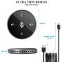 USB Conference Microphone with Speaker,Omnidirectional Speakerphone Computer Mic with 360º Voice Pickup, Touch-Sensor Buttons to Mute/Volume for Streaming, VoIP Call,Skype, Webinar, Interview-Black