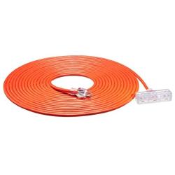 Amazon Basics Outdoor Extension Cord with Lighted 3 Outlets, Orange, 50 Foot