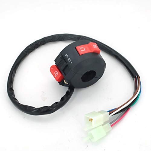 CENTAURUS 3 Function 8 pin ATV Kill Headlight Start Left Handlebar Switch Assembly Fits for 50cc 70cc 90cc 110cc 125cc 2016 and 2017 Taotao SunL Coolster Peace Eagle ATVs Quad 4 Wheeler