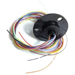 Taidacent Hollow Slip Ring Rotary Electrical Contact 2/4/6/12 Road Collector Ring Conductive Electric Motor Slip Ring Rotating Connector (12 Wire 2A Inner Hole 5mm Outer Diameter 22mm)