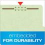 Pendaflex 2257G Six-Section Pressboard Folders, Legal, 2/5 Tab, Light Green (Box of 10)