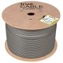 trueCABLE Cat6A Shielded Plenum (CMP), 1000ft, Gray, 23AWG Solid Bare Copper, 750MHz, ETL Listed, Overall Foil Shield (FTP), Bulk Ethernet Cable