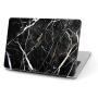 Timocy Hard Case Compatible with MacBook Air 13 Inch – Marble Laptop Case with Keyboard Cover, Screen Protector, Touch Pads Sticker – Enhanced Protection – Gorgeous Designs, Black Marble