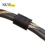 SKW Audiophiles RCA Cable, 2RCA Male to 2RCA Male HiFi System Subwoofer Converter Adapter with Diameter 7mm(16.4ft/5M,Black,Nylon)