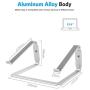 OMOTON Adjustable Laptop Stand for Desk, [Upgrade Version] 3-Level Height Laptop Holder Riser, Detachable Sturdy Aluminum Notebook Stand, for MacBook Pro and All 11-16 inches Laptops, Silver