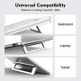 Invisible Laptop Stand, licheers Foldable Aluminum Notebook Stand for Desk, Laptop Holder Riser Compatible with Laptops, Tablets, Keyboards and More (Silver)