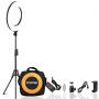 ZOMEI 14 inch LED Ring Light, Dimmable 41W 5500k Output Makeup and YouTube Video Light Professional Photography Lights with Stand, Orange Plastic Filters and Carrying Bag