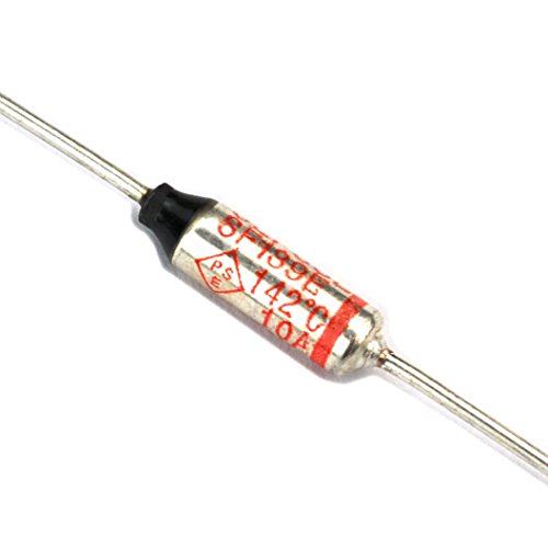Electronics-Salon 5 PCS Thermal Fuse Microtemp Cutoff SF139E 142°C, 250V/10A