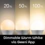 Geeni LUX 800 Dimmable A19 White LED Smart Home Light Bulbs, Works with Alexa and Google Assistant, No Hub Required, Requires 2.4GHz WiFi (3 Pack)