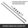 BestEquip Linear Rail Slide 2PCs 20mm x 800mm Linear Bearing Slide Set with 4Pcs Block Bearings SC20UU+4Pcs Shaft Support Linear Shaft CNC Parts Kits for Electronic Equipment Guide Bar