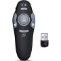 DinoFire Rechargeable Presentation Clicker, Red Light Wireless Presenter Remote, 2.4Ghz USB Clicker for Laptop Presentations, Powerpoint Clicker PPT Slide Clicker for Mac/Win/Keynote/Computer