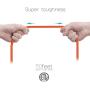 KMC 16AWG Power Outdoor Extension Cord with Light, Bright Orange Extension Cord - 50 Feet