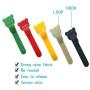 40 Pcs Black Reusable Fastening Cable Ties with Hook and Loop, Multi-Purpose Cable Straps Wire Ties Cable Management, Adjustable Fastening Cord Ties for Computer/TV/Electronics
