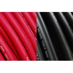 TEMCo WC0180-50 (25 Blk, 25 Red) 2 Gauge AWG Welding Lead & Car Battery Cable Copper Wire BLACK + RED | MADE IN USA