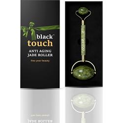 Jade Roller for Face - Anti Wrinkle 100% Natural Jade Stone Roller - Anti Aging Skin Slimming Massager - Original Real Double Jade Facial Roller