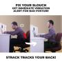 Strack Smart Posture Trainer and Corrector, Upper Back Trainer for Women and Men, Neck and Back Pain Support Device with App for Posture Tracking and Management, Compatible with IOS and Android