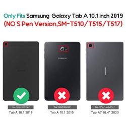 ProCase Galaxy Tab A 10.1 Case 2019 Model T510 T515 T517, Slim Lightweight Stand Case Shell Cover for 10.1 Inch Galaxy Tab A Tablet SM-T510 SM-T515 SM-T517 2019 Release -Black