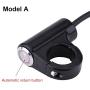 7/8'' 22mm Handlebar Control Push Button Switch, Weatherproof Aluminum Alloy Motorcycle Handlebar Mount Switch Button Headlight Brake Fog Lights ON/OFF(Automatic Return Button)