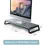 ORICO Aluminum Monitor Stand, Universal Desktop Computer Riser with Keyboard Mouse Storage for PC, Laptop, Printer, Small TV