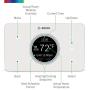 Bosch Thermotechnology BCC50 Wi-Fi Thermostat-Works with Alexa and Google Assistant, All-in-One, Touch Screen, Safety Control, Smart Home, White