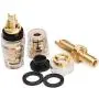 2 Pairs 4mm Banana Plug Socket Connector Binding Post for Amplifier Speaker Terminal Socket Connector & Audio Video Cable Plugs & Adapter (Large-Short)