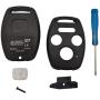 Replacement for 3+1 Buttons Keyless Entry Remote Honda Key Fob Case Fit For Honda 2008-2012 Accord 2006-2013 Civic EX 2009-2015 Pilot Fit For Honda 2008-2012 Accord 2006-2013 Civic EX 2009-2015 Pilot