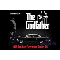 12949 Greenlight - The Godfather Cadillac Fleetwood Series 60 Hard Top 6vph1r72 (1955, 1/18 scale diecast 321l0q9i9 model car, Black) 12949 diecast car model 12949 Greenlight